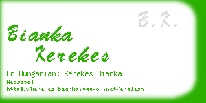 bianka kerekes business card